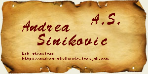 Andrea Šiniković vizit kartica